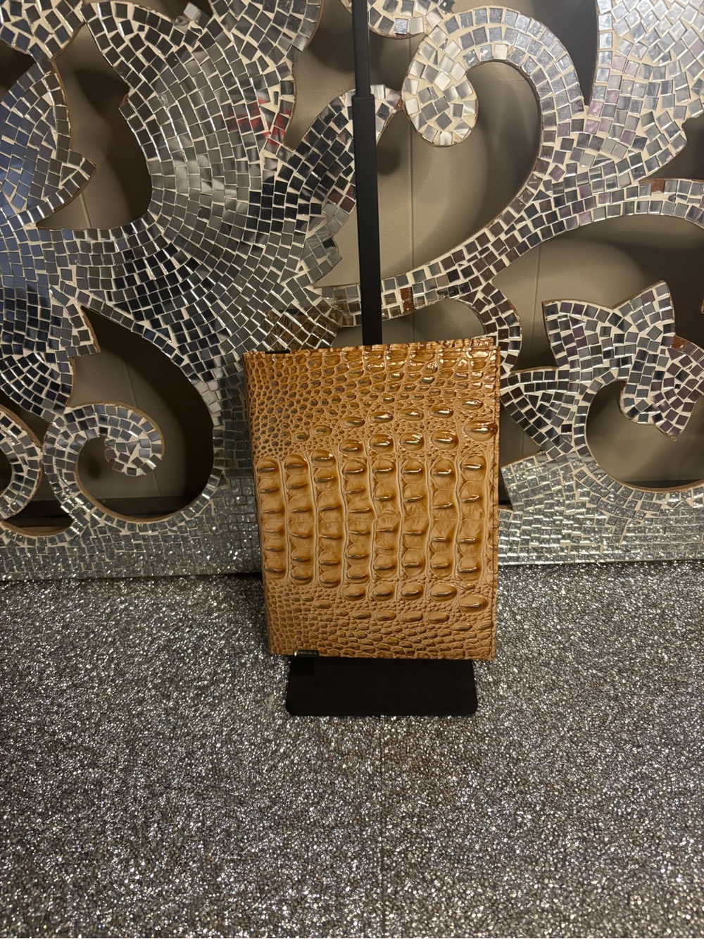 ⭐️Brahmin Toast Croc-Embossed Leather Journal